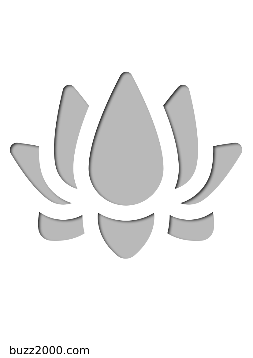 Pochoir Hindous Lotus