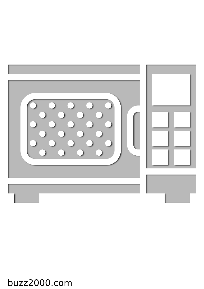 Pochoir Menage Four micro onde