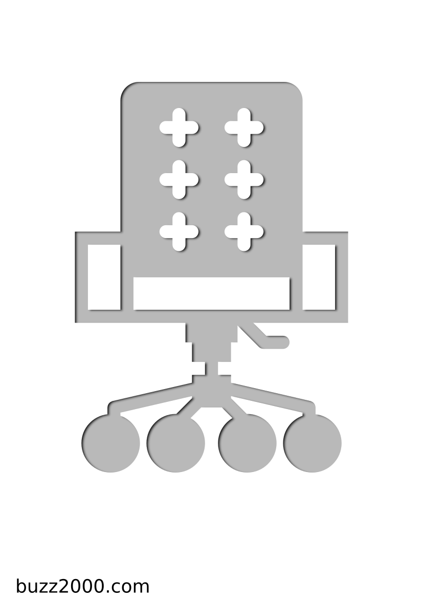 Pochoir Menage Chaise de bureau