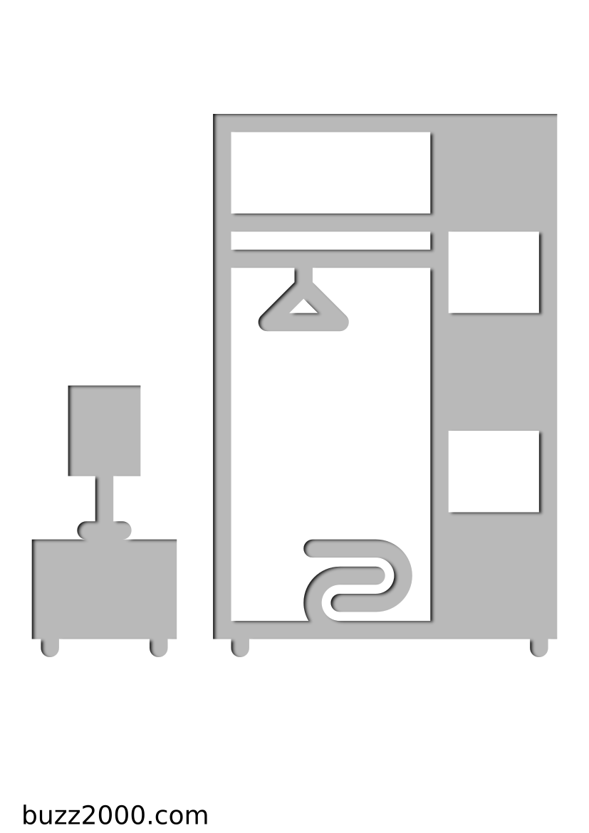 Pochoir Menage Garde-robe