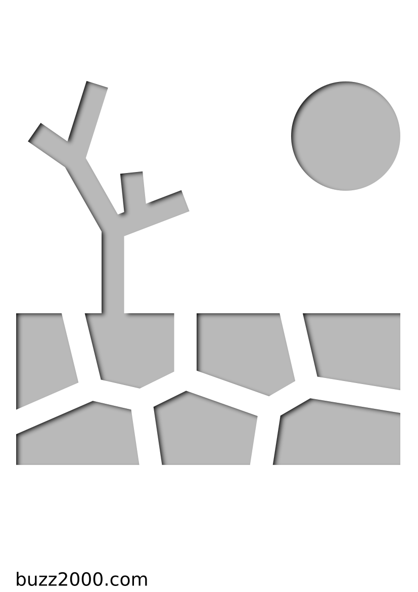 Pochoir Meteo Scheresse