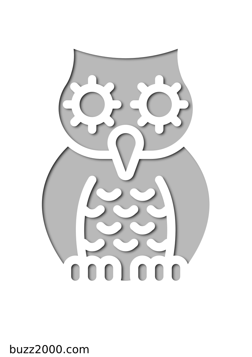 Pochoir Mythologie-grecque Hibou