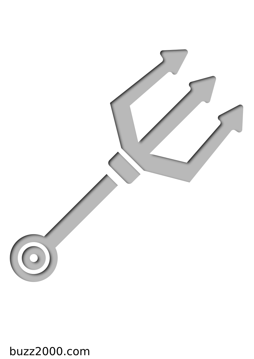 Pochoir Mythologie-grecque Trident