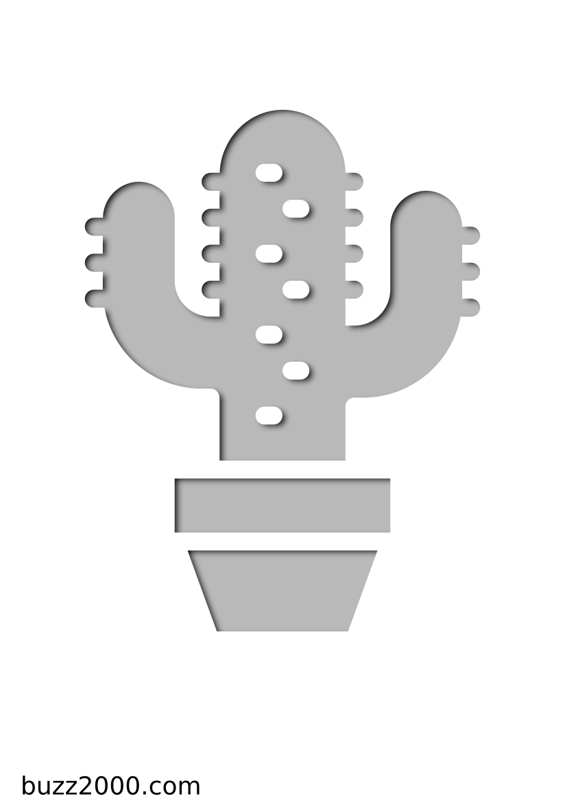 Pochoir Nature Cactus