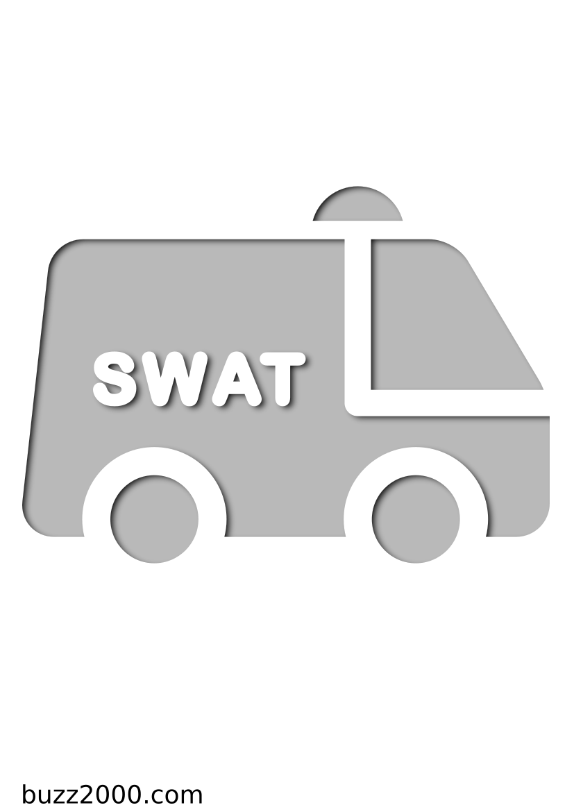 Pochoir Police Swat Van