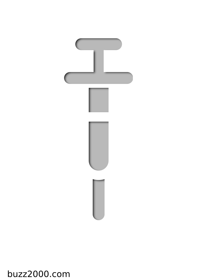 Pochoir Science Seringue