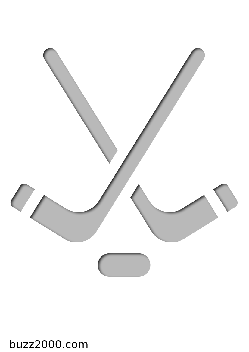 Pochoir Sports Le hockey