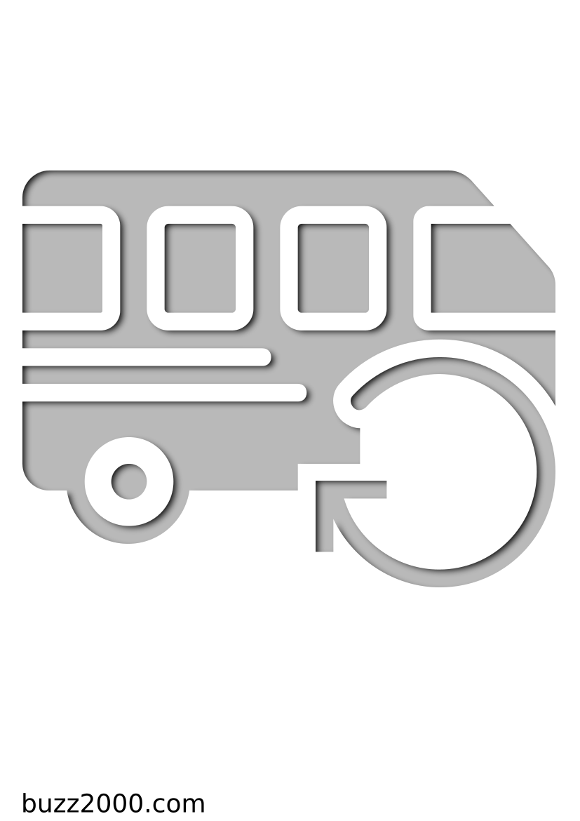 Pochoir Transport Autobus