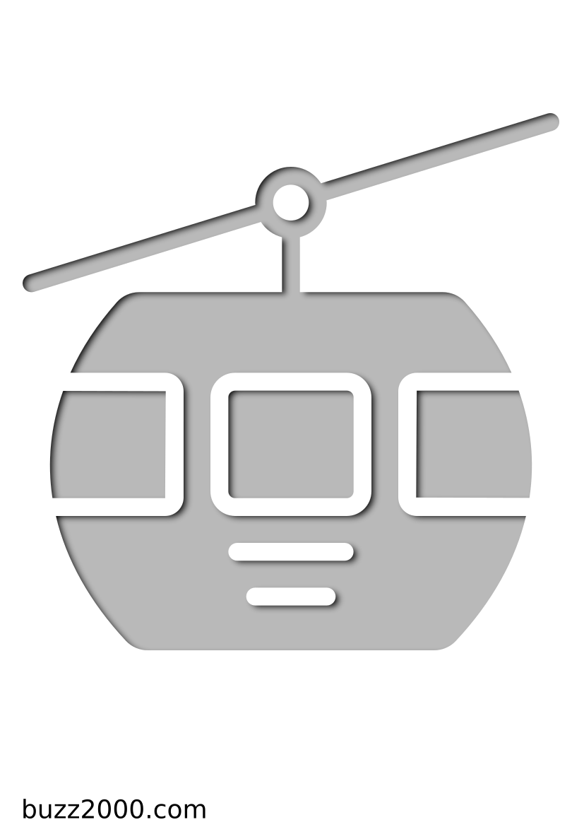 Pochoir Transport Cabine de téléphérique