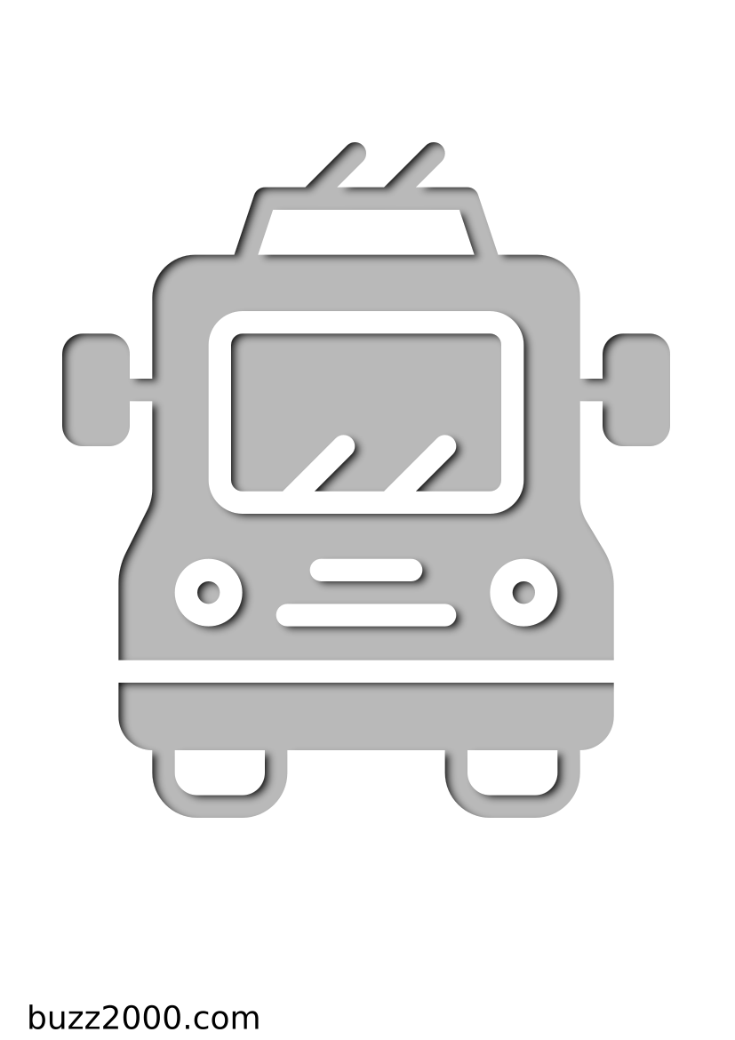 Pochoir Transport Trolleybus