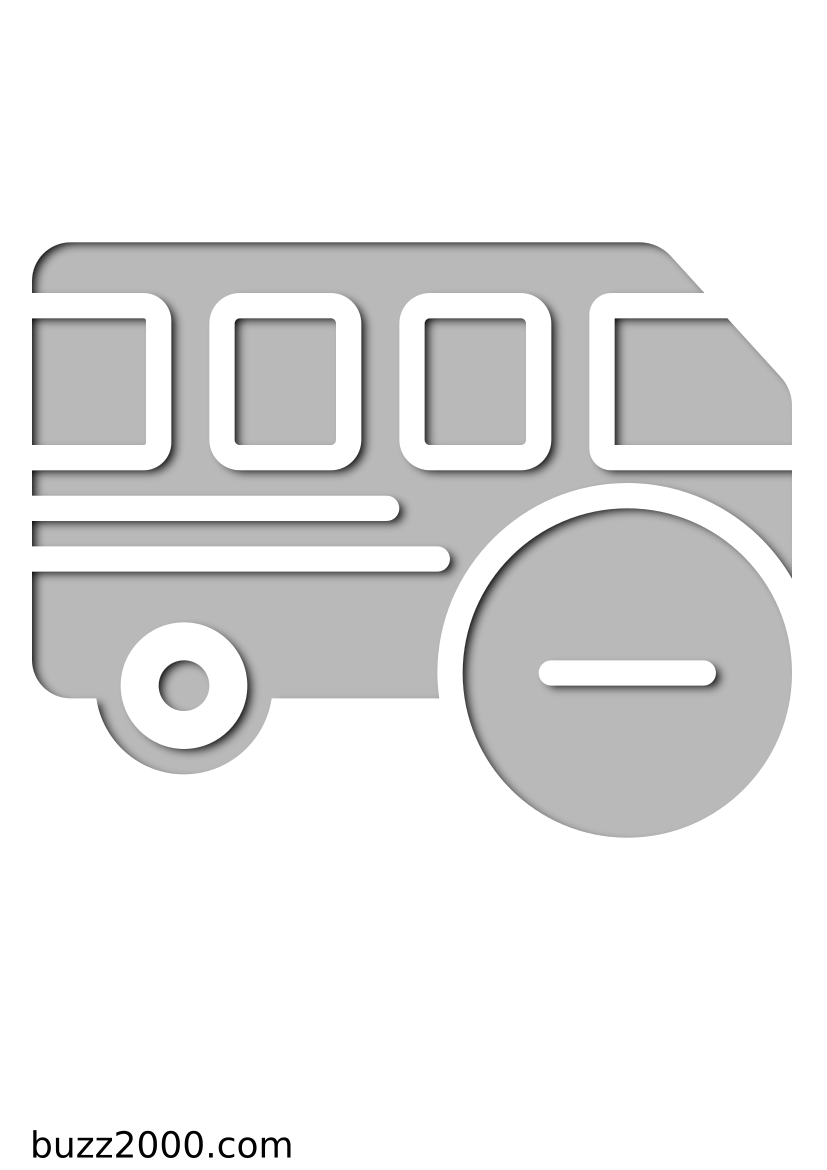 Pochoir Transport Autobus